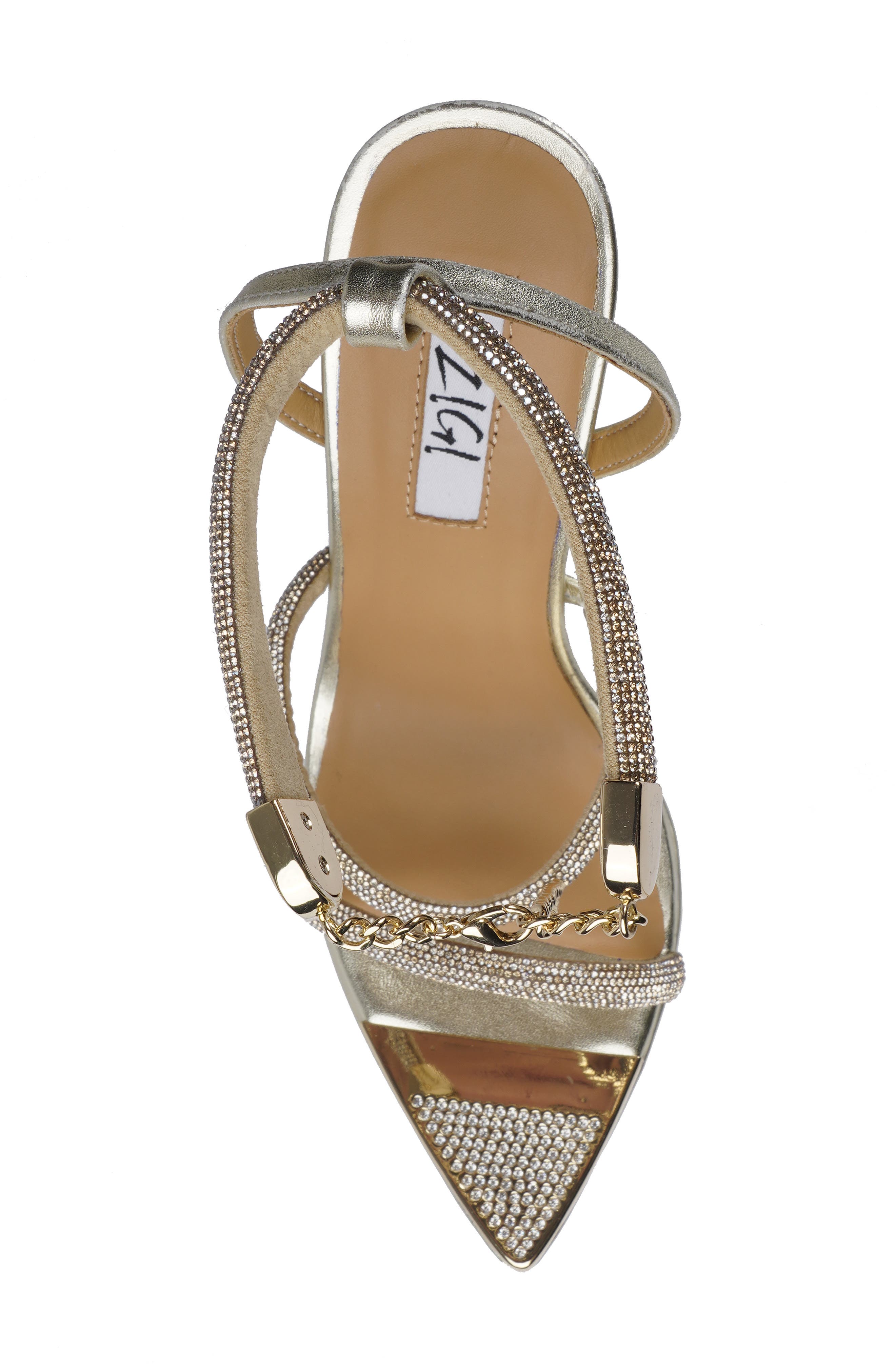 Blanche Crystal Embellished Platform Sandal, Alternate, color, GOLD