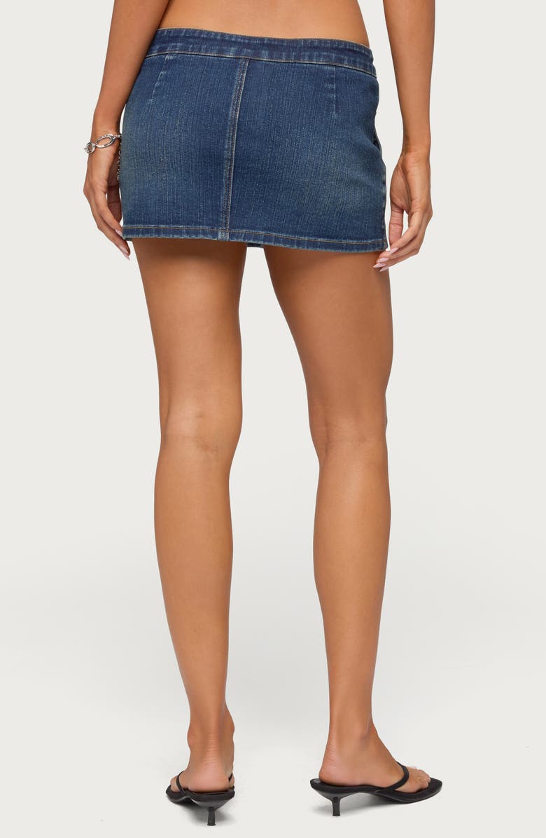 EDIKTED Fridie Denim Miniskirt, Alternate, color, Blue-Washed