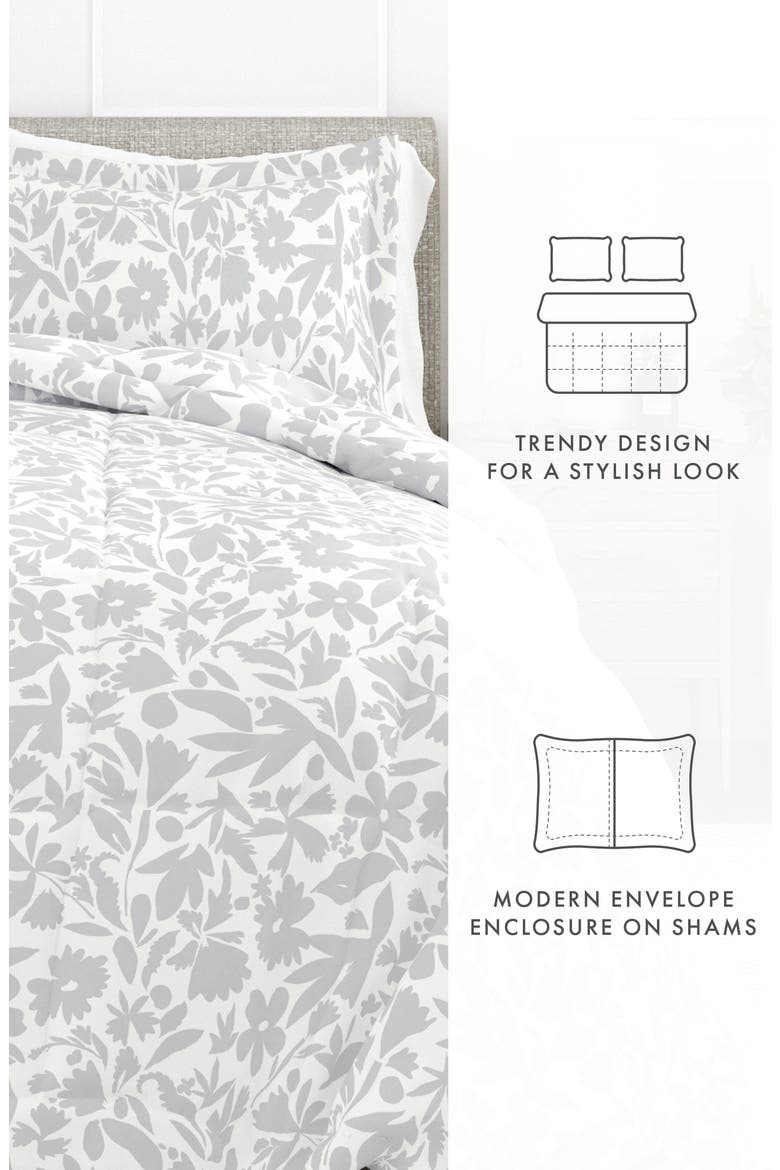 Premium Down Alternative Comforter Set, Alternate, color, LIGHT GRAY