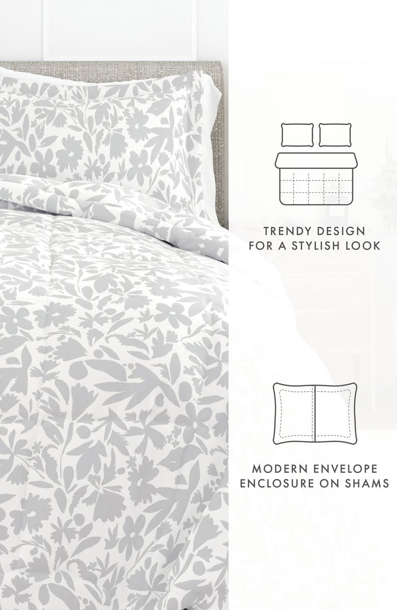 HOMESPUN HOME SPUN Premium Down Alternative Abstract Garden Patterned Comforter Set, Alternate, color,