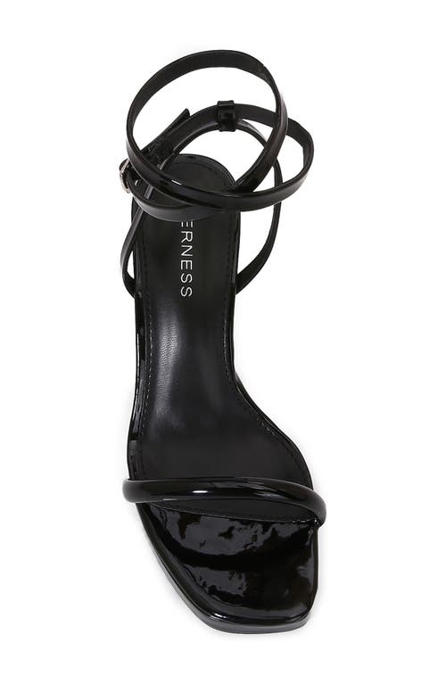 Berness Wraparound Ankle Strap Platform Sandal In Black