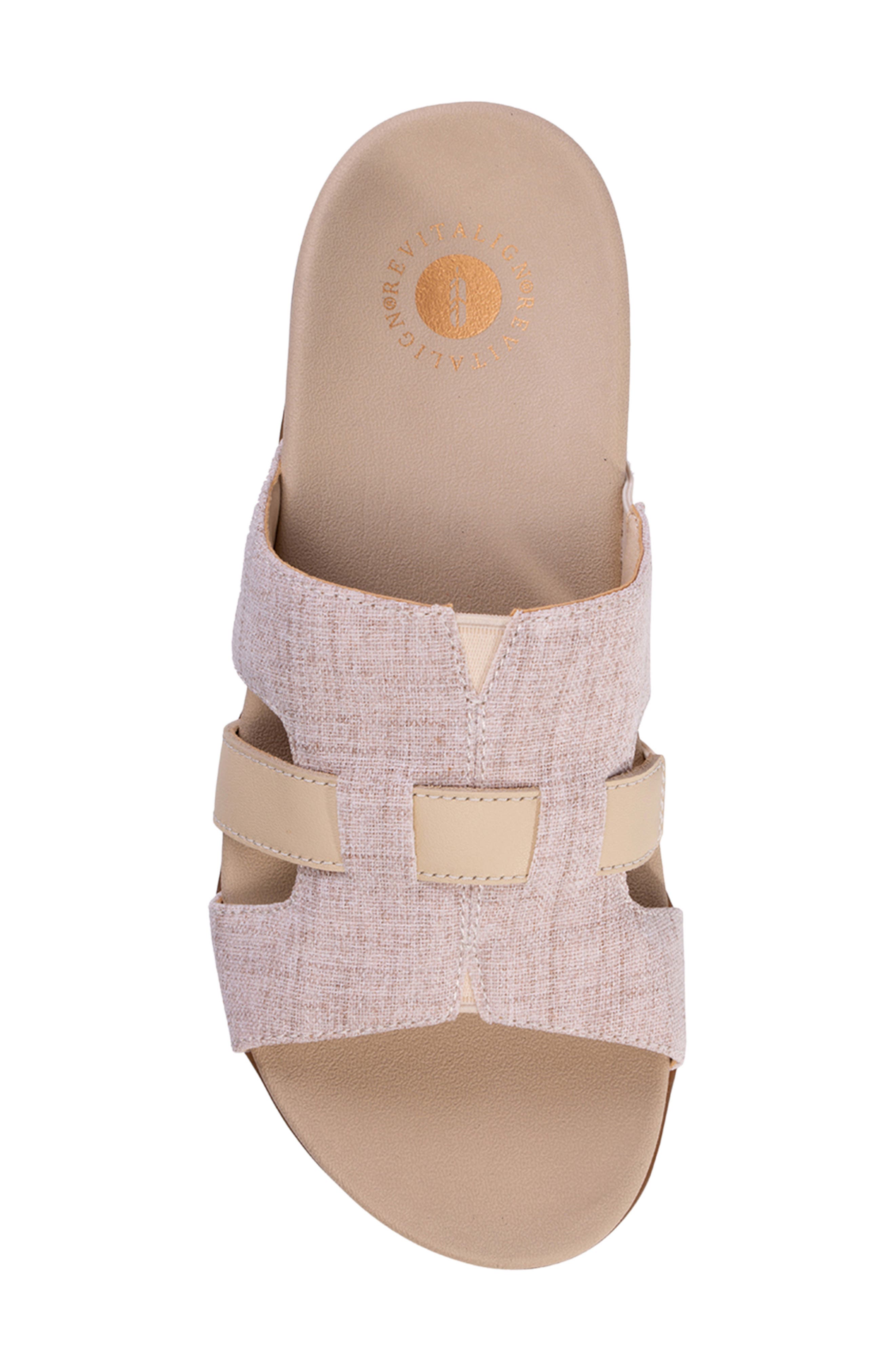 Lisbon Slide Sandal, Alternate, color, LINEN