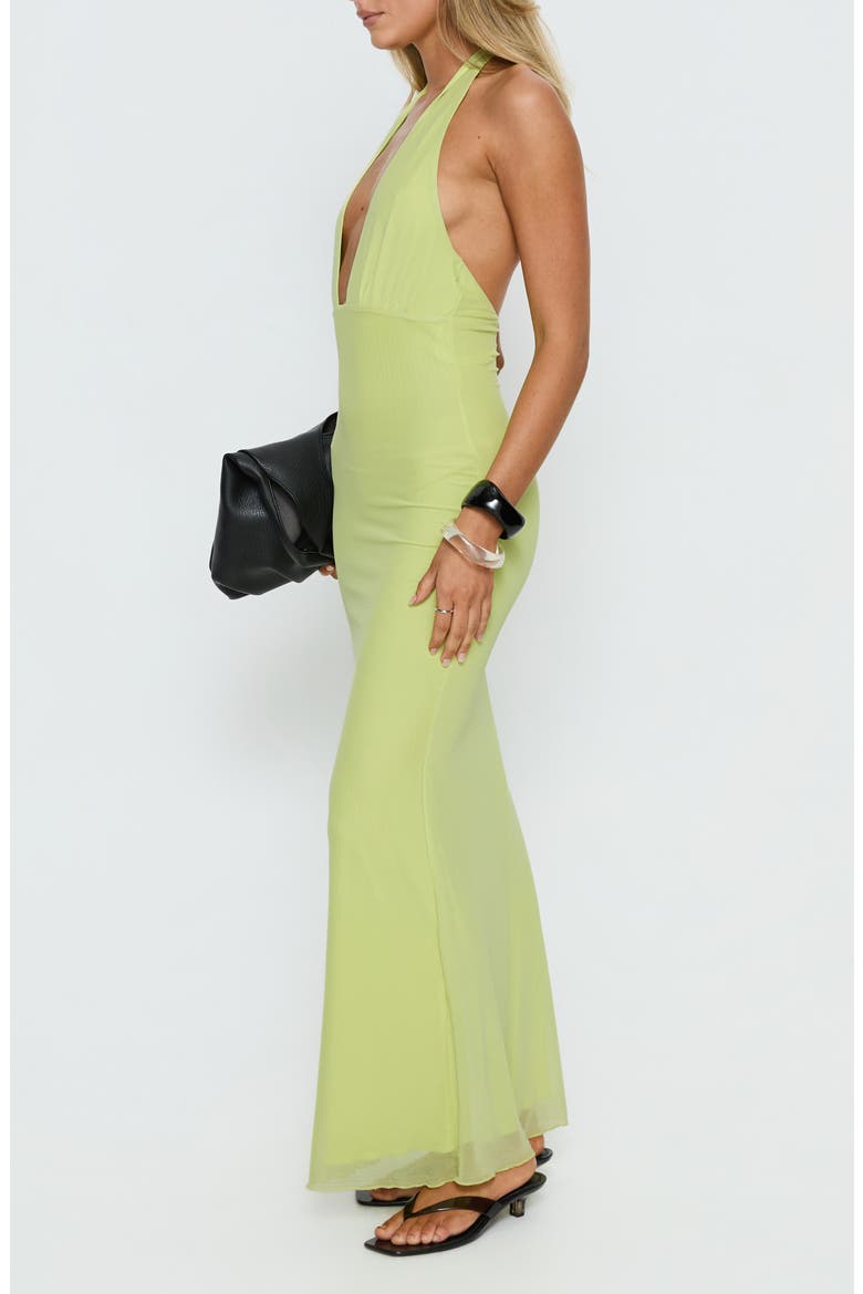 Astrazia Halter Maxi Dress, Alternate, color, GREEN