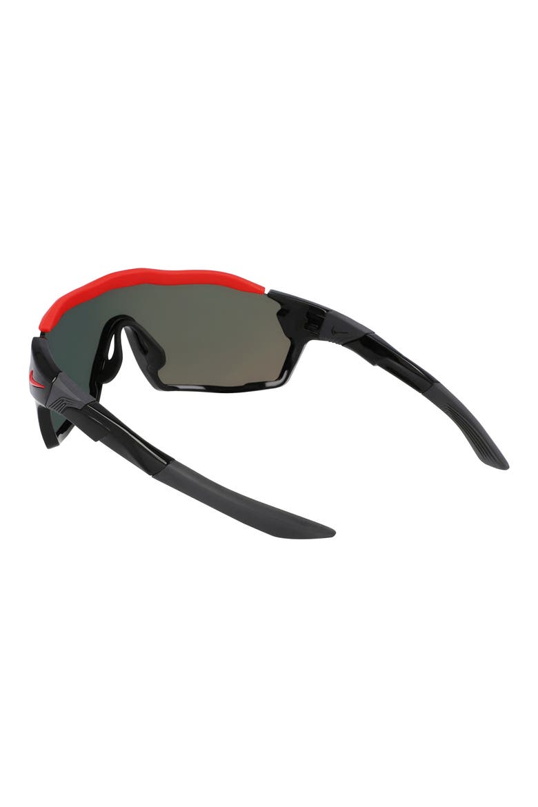 Show X Rush 58mm Shield Sunglasses, Alternate, color, BLACK/ RED MIRROR