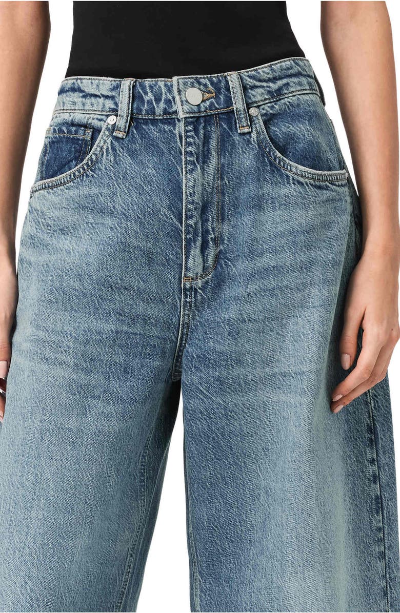 AllSaints Payton Barrel Leg Jeans, Alternate, color, Vintage Indigo