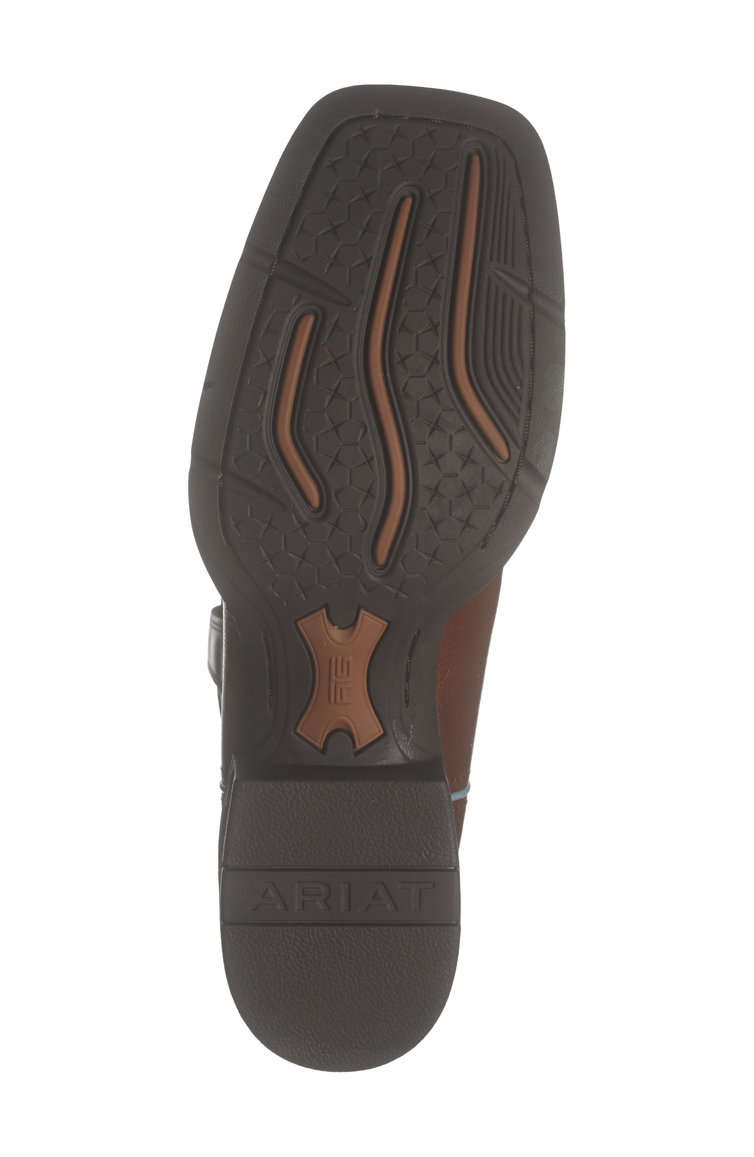 Round Up Filly Wide Square Toe Western Boot, Alternate, color, OILED TEAK