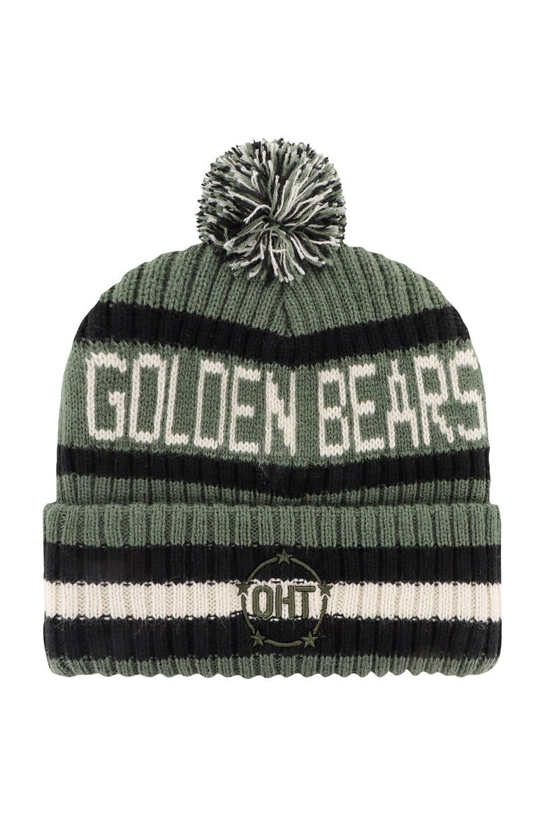 Men's '47 Green Cal Bears OHT Military Appreciation Bering Cuffed Knit Hat with Pom, Alternate, color, Green