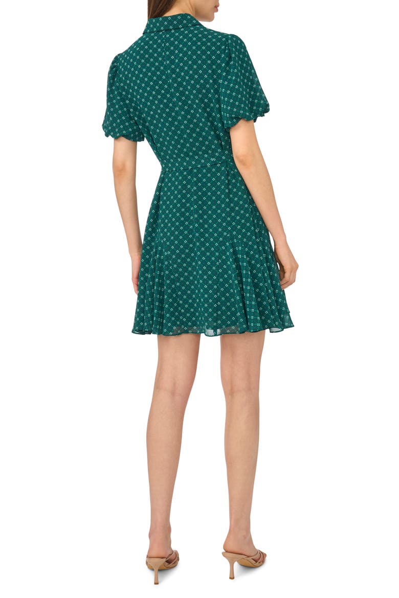 Puff Sleeve Shirtdress, Alternate, color, FOREST SHADOW
