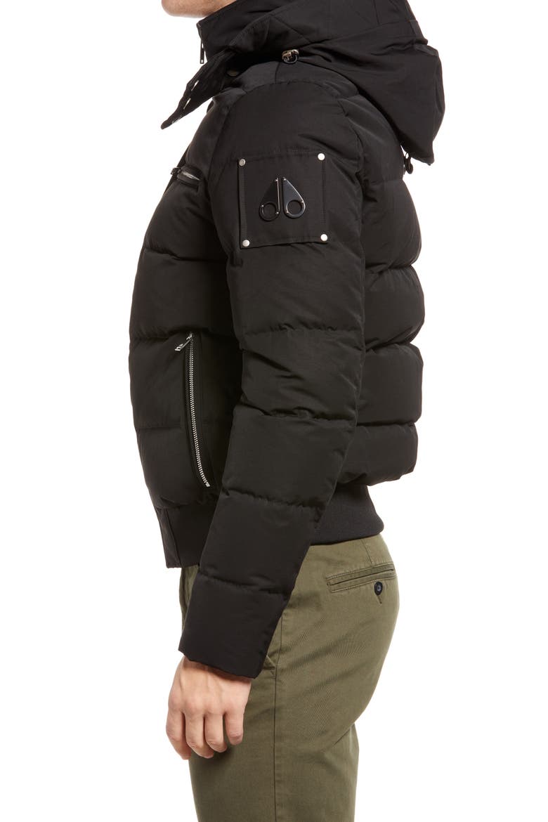 Men's Peace River Down Bomber Jacket, Alternate, color, BLACK