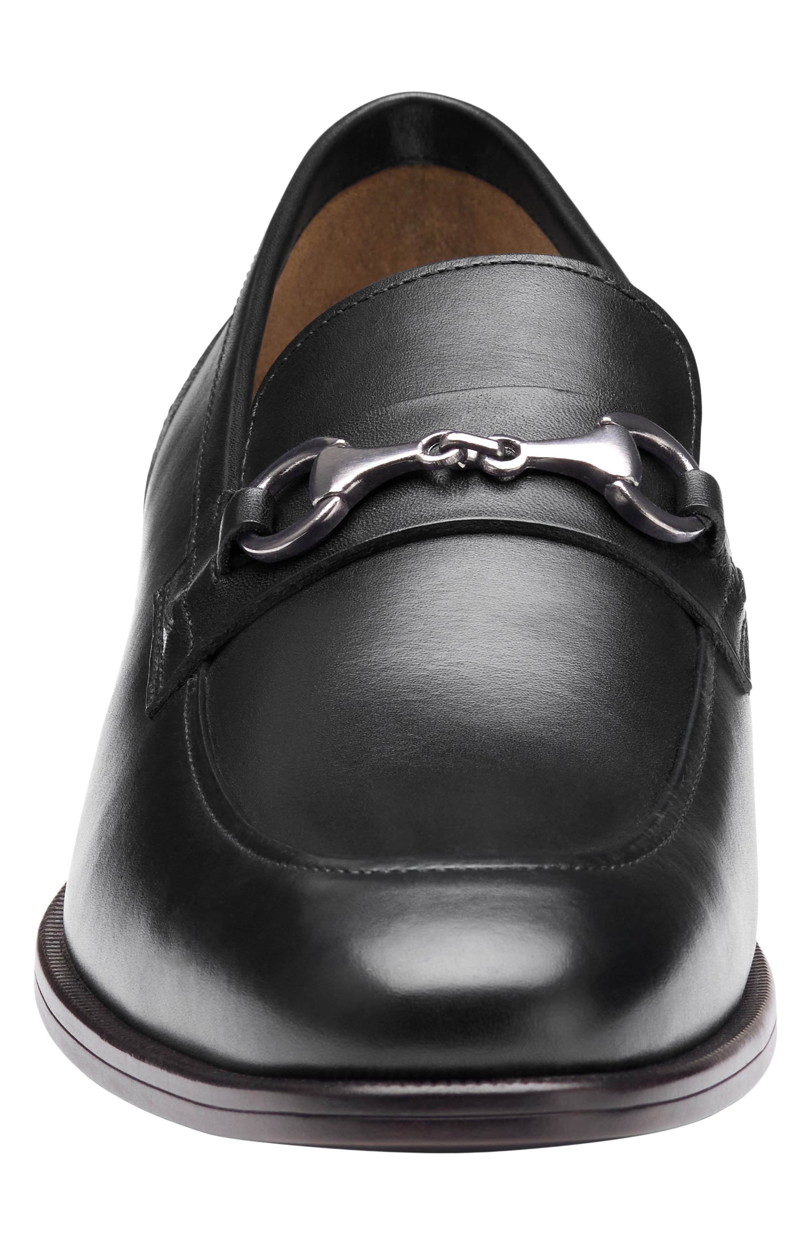 Johnston & Murphy Reeve Bit Loafer, Alternate, color, Black Full Grain