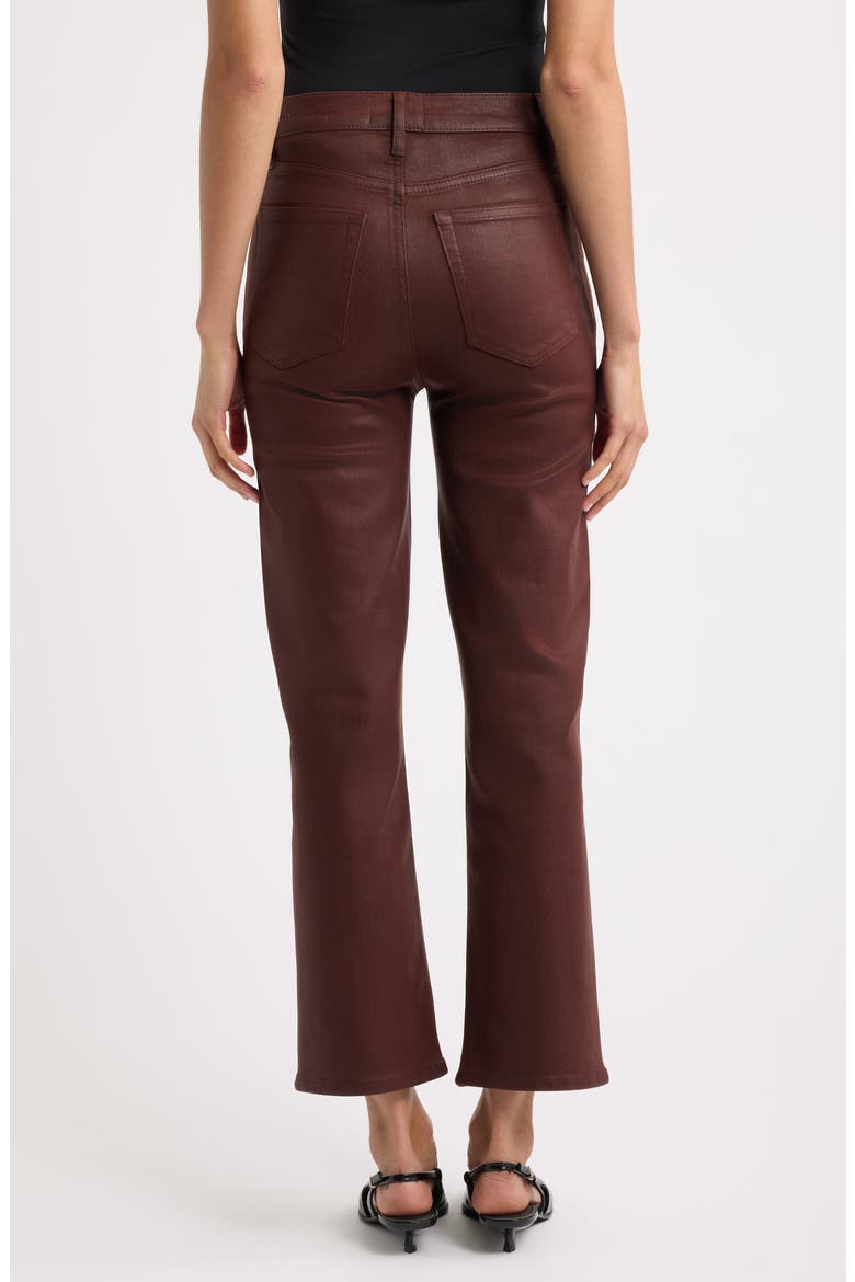 Le Sleek High Waist Ankle Straight Leg Jeans, Alternate, color, CURRANT COATED