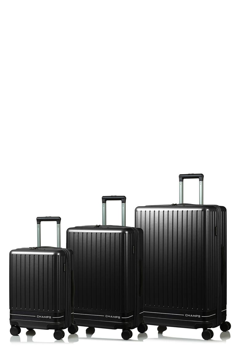Fresh II 3-Piece Wheeled Luggage Set, Main, color, BLACK