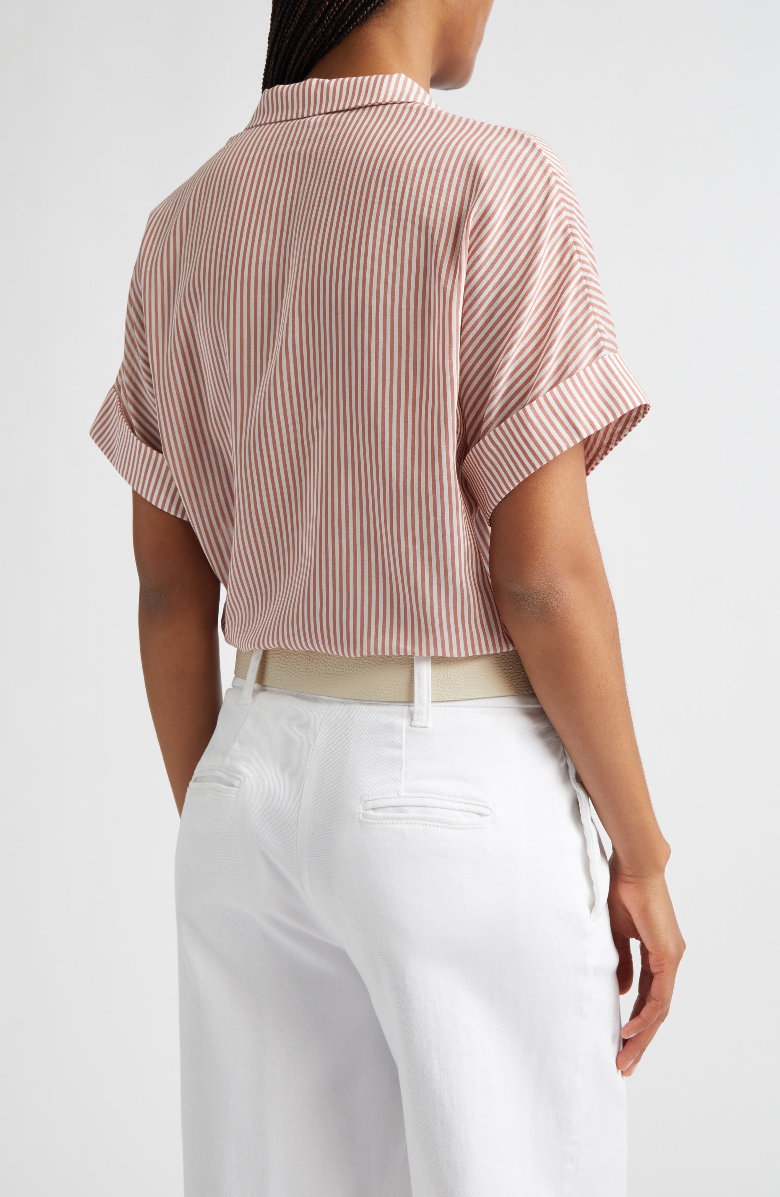 Stripe Cotton & Silk Camp Shirt - image 4
