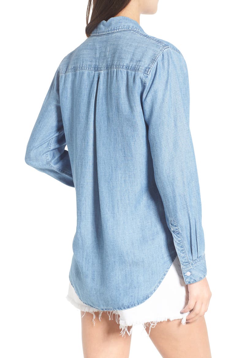 Ingrid Chambray Shirt, Alternate, color, INDIGO