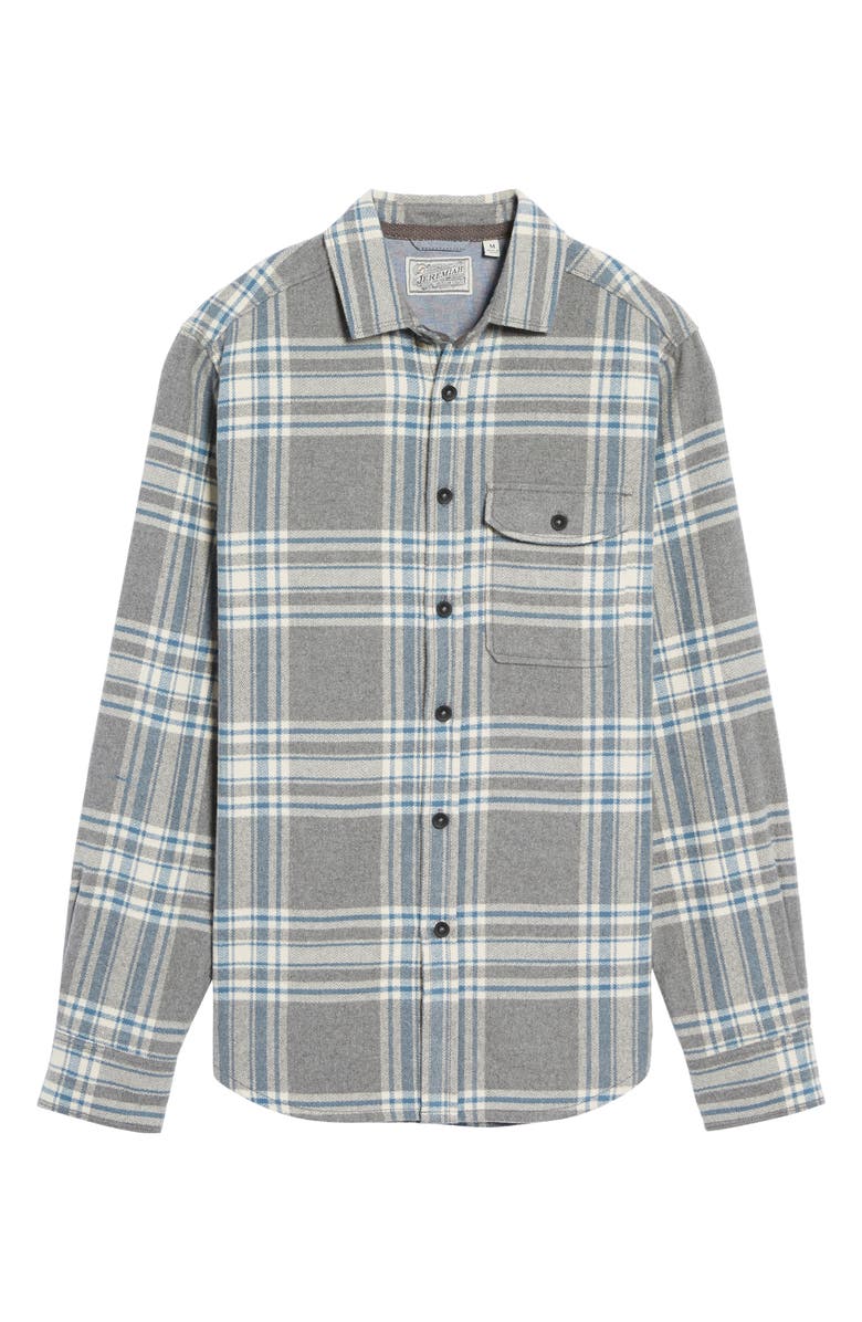 Jeremiah Marin Herringbone Plaid Flannel Shirt, Alternate, color,