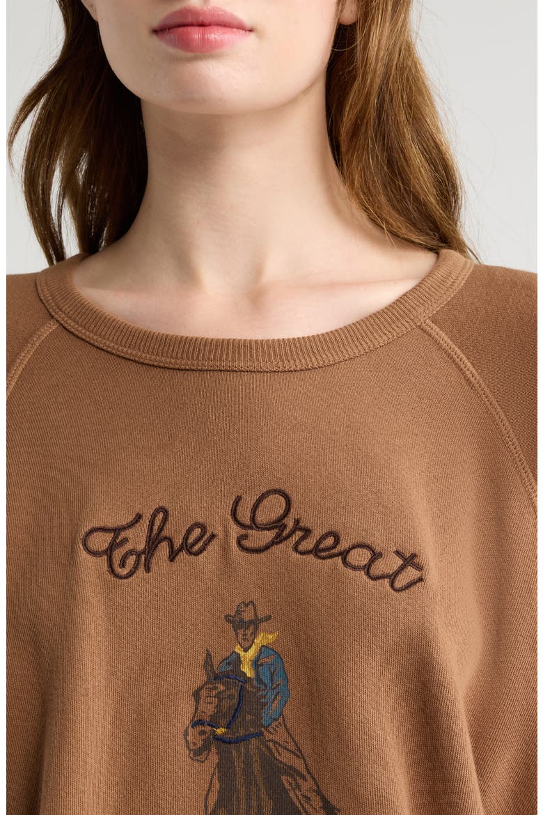 x Stetson The College Graphic Sweatshirt, Alternate, color, TOBACCO