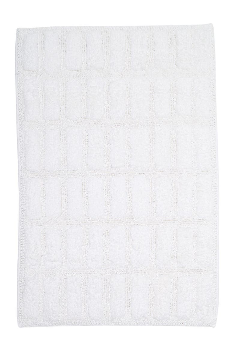 Box Cotton Bath Rug, Main, color, WHITE