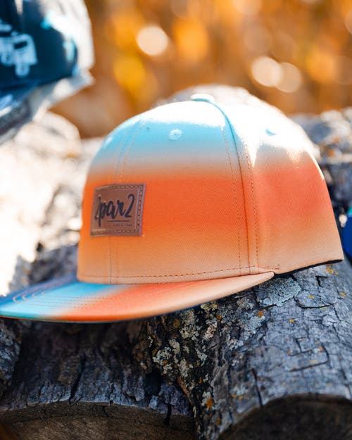 Deux Par Deux Boy's Printed Cap Navy Blue, Turquoise, And Orange In Navy Blue Turquoise And Orange