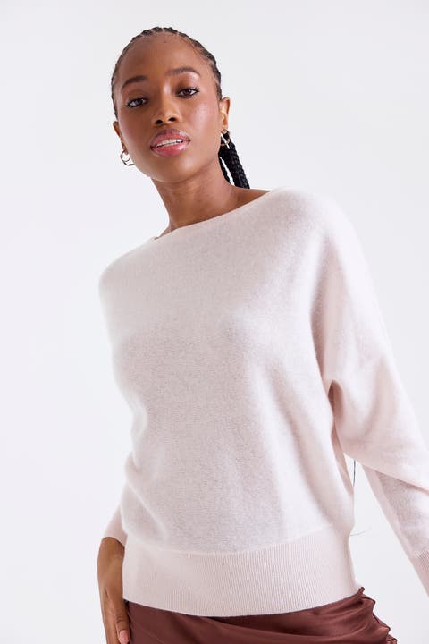 Alaia Long Sleeve 100% Cashmere Sweater