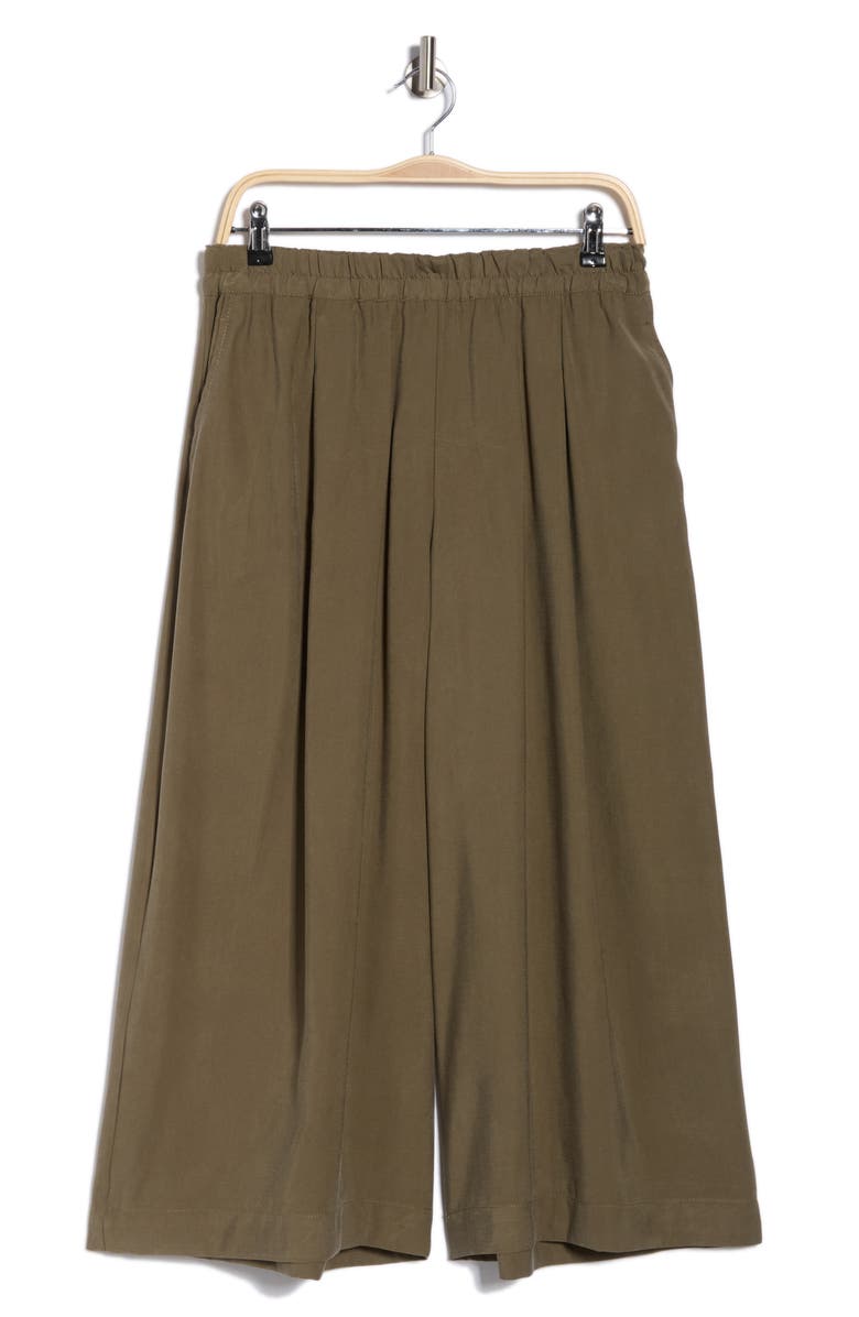 MAX STUDIO Brushed Twill Culottes, Alternate, color, Sage