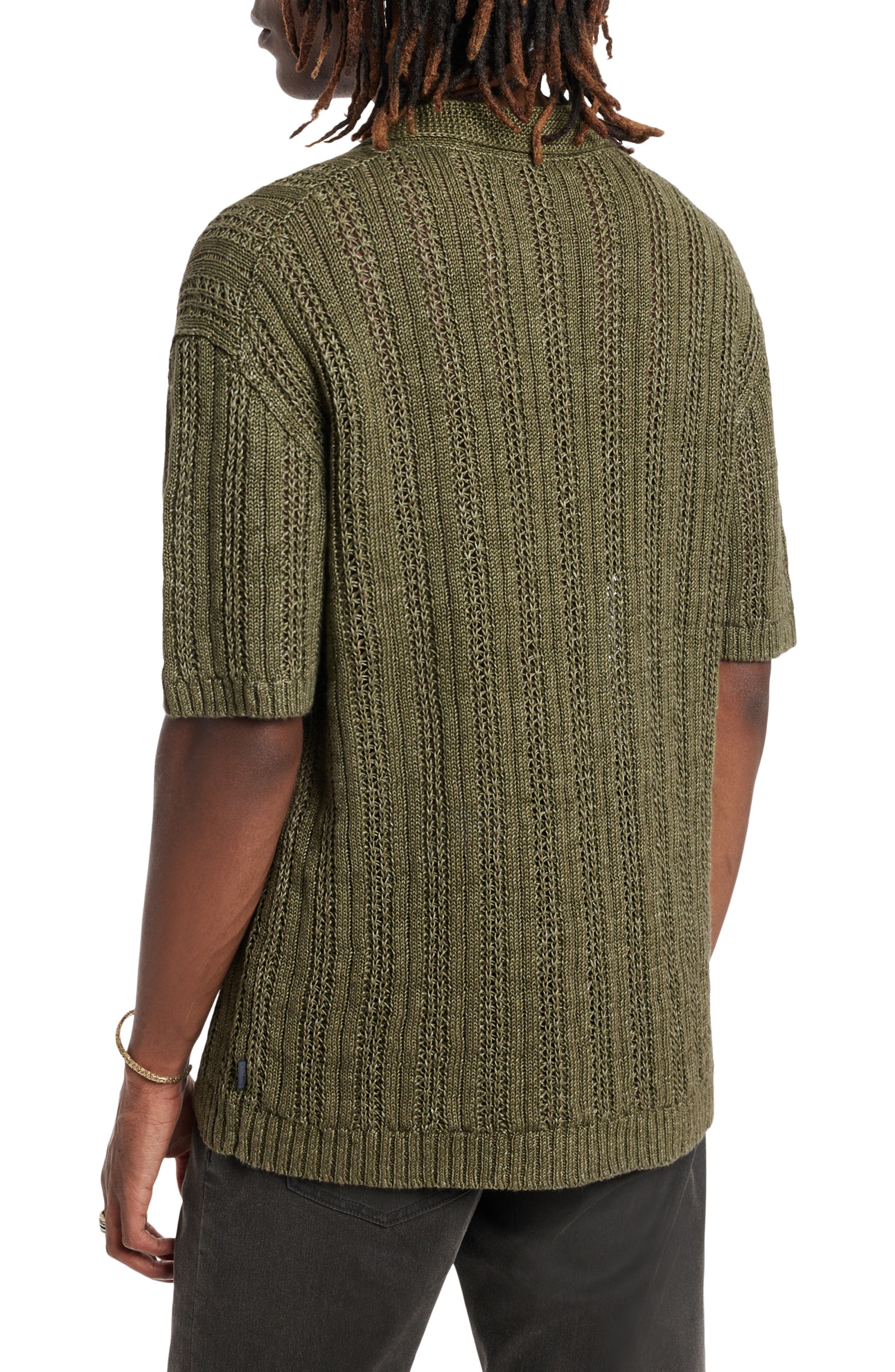 Odin Short Sleeve Textured Linen Sweater - image 2