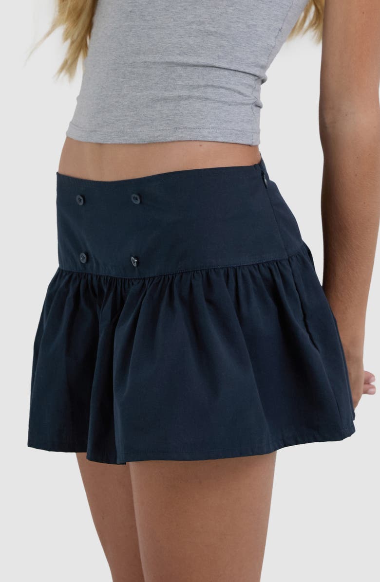 Motel Rafta Miniskirt, Alternate, color, Dark Navy