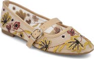 MIA Bluet Embroidered Mesh Mary Jane Flat