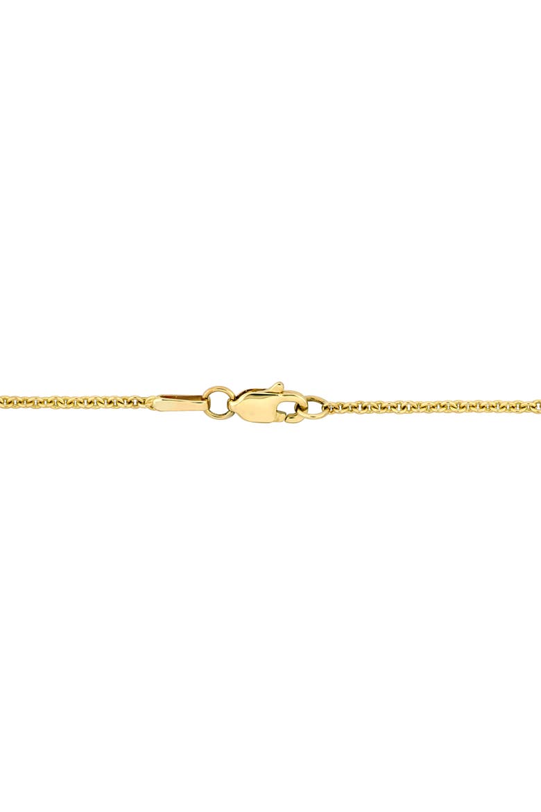 White Topaz Heart Bar Necklace 10k, Alternate, color, 10k Gold