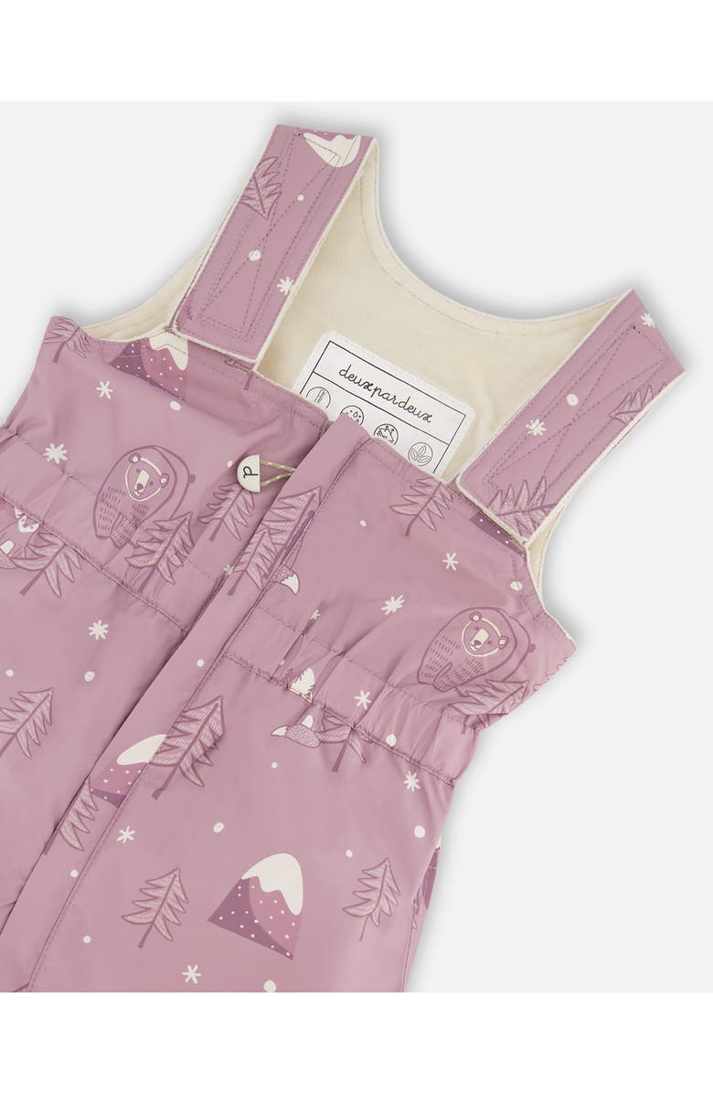 Deux par Deux Two-Piece Snug Snowsuit Bear, Alternate, color, Purple