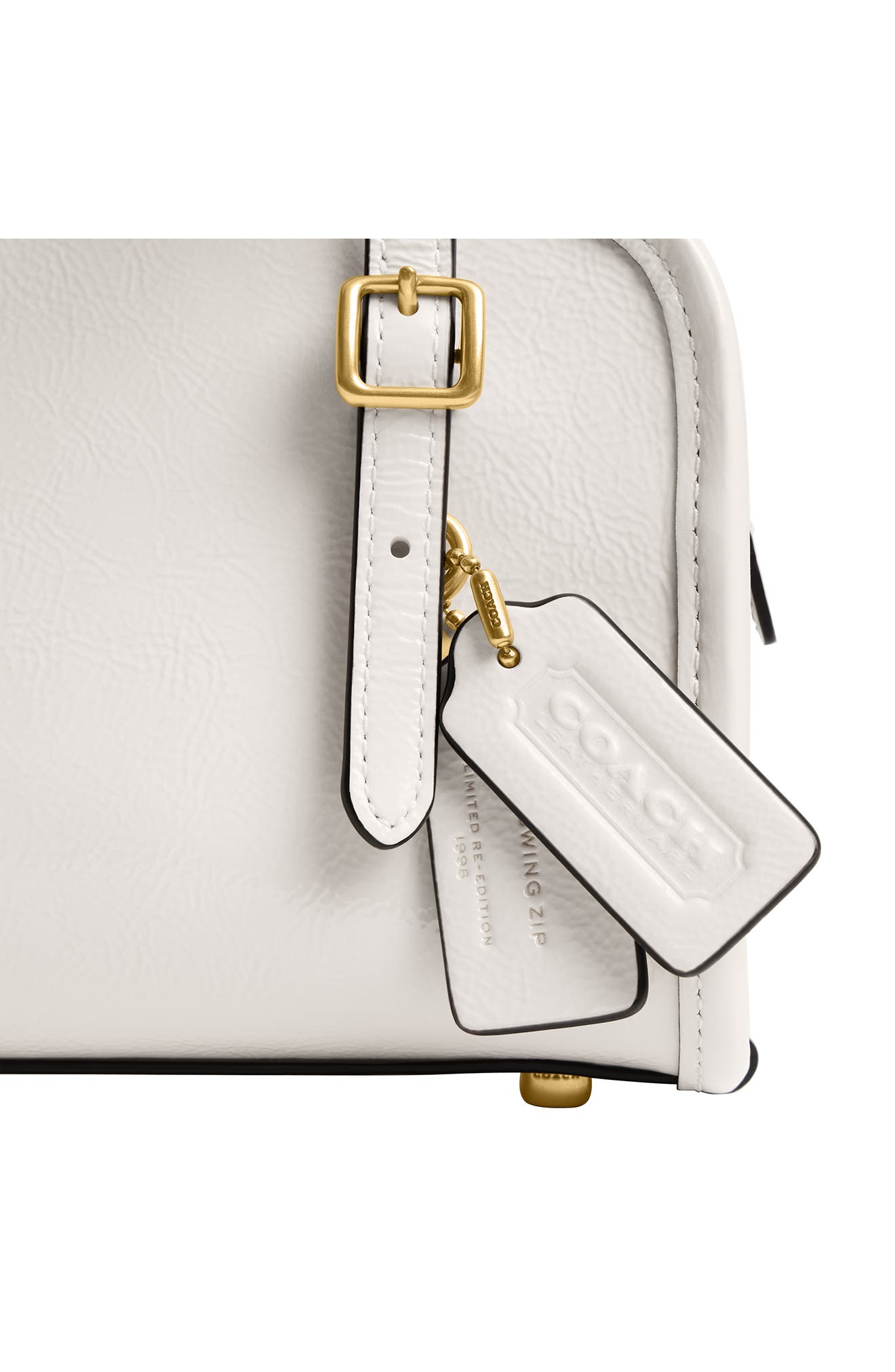 COACH Originals Crinkle Patent Leather Shoulder Bag, Alternate, color, 