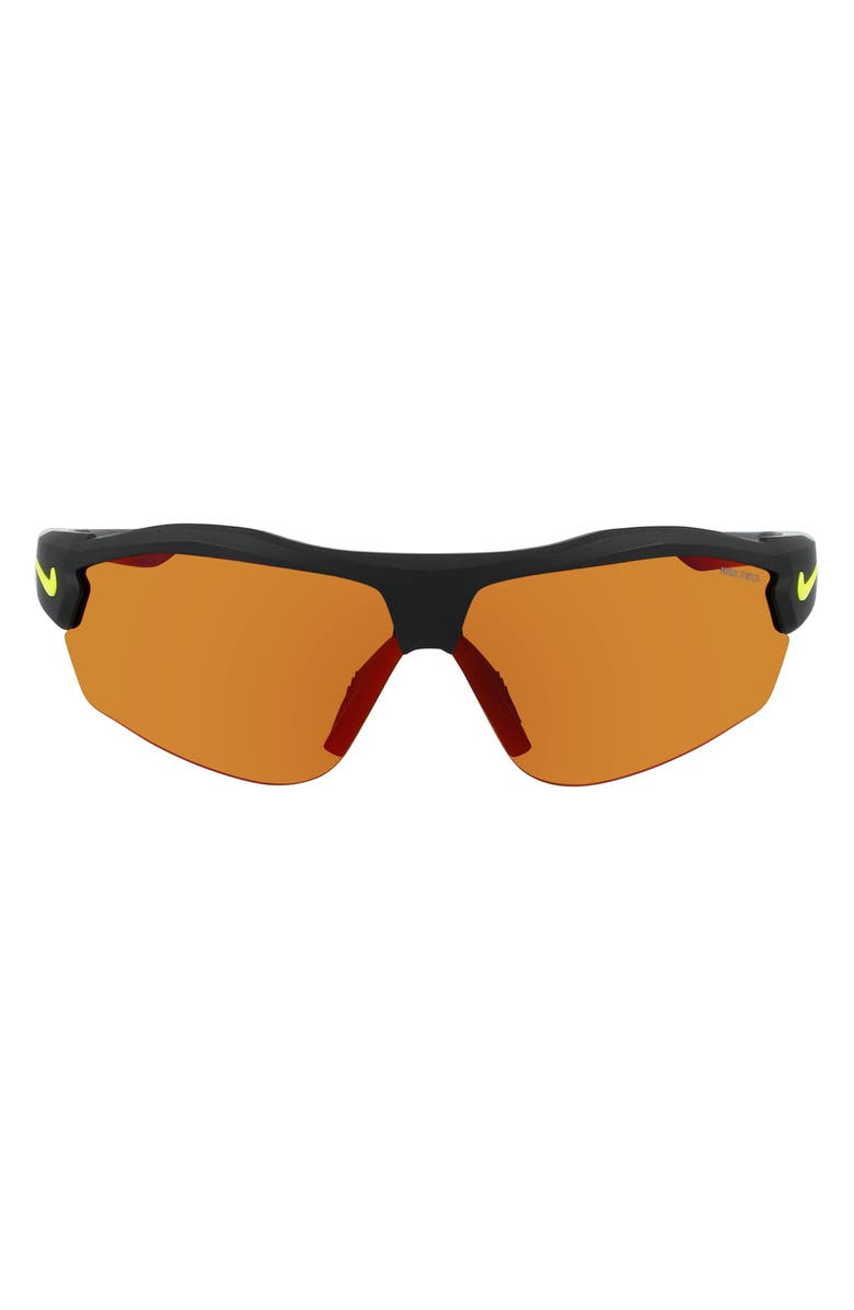 Nike Show X3 72mm Oversize Wraparound Sunglasses, Main, color,