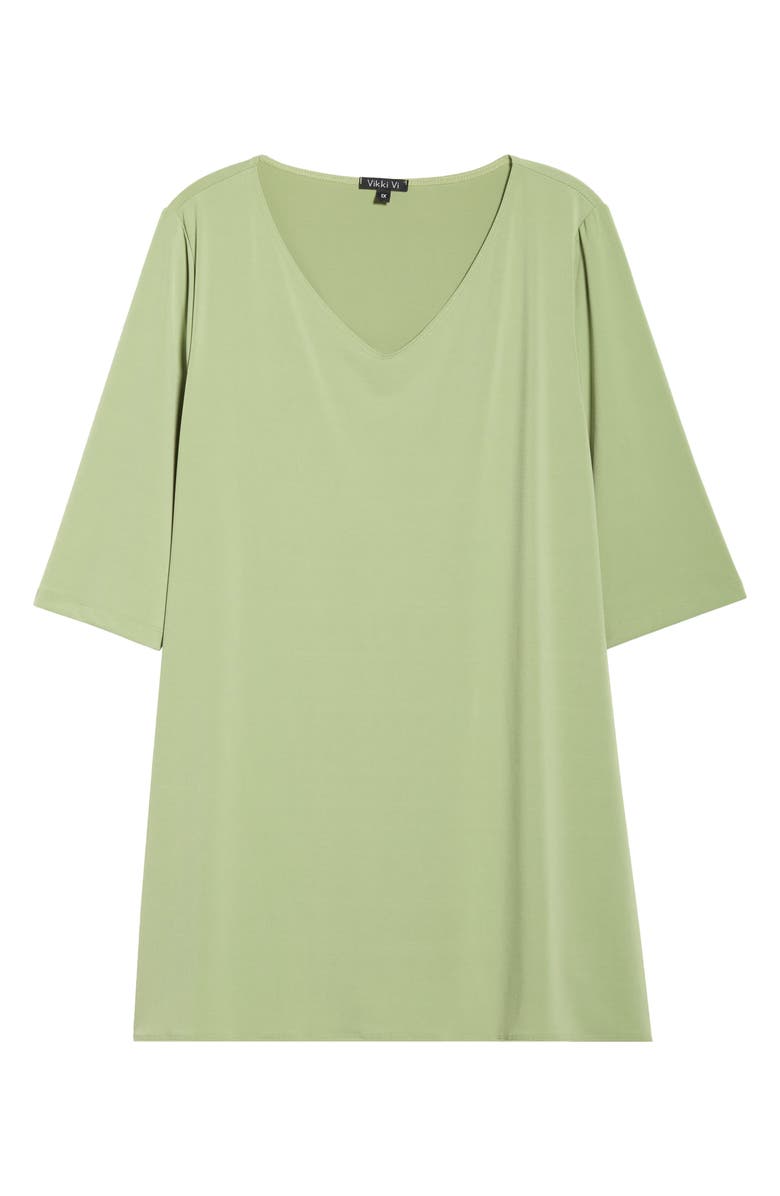 Vikki Vi Handkerchief Hem Tunic Top, Alternate, color, Pistachio
