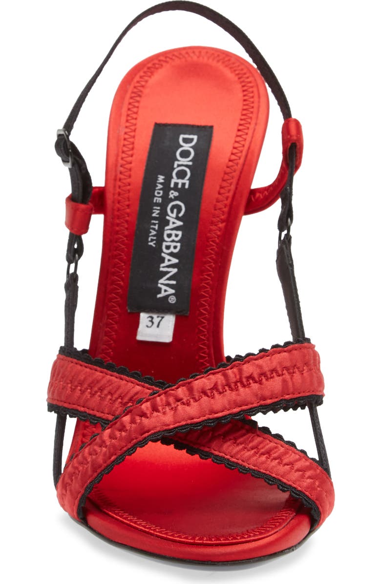Dolce&Gabbana Satin Slingback Sandal, Alternate, color,