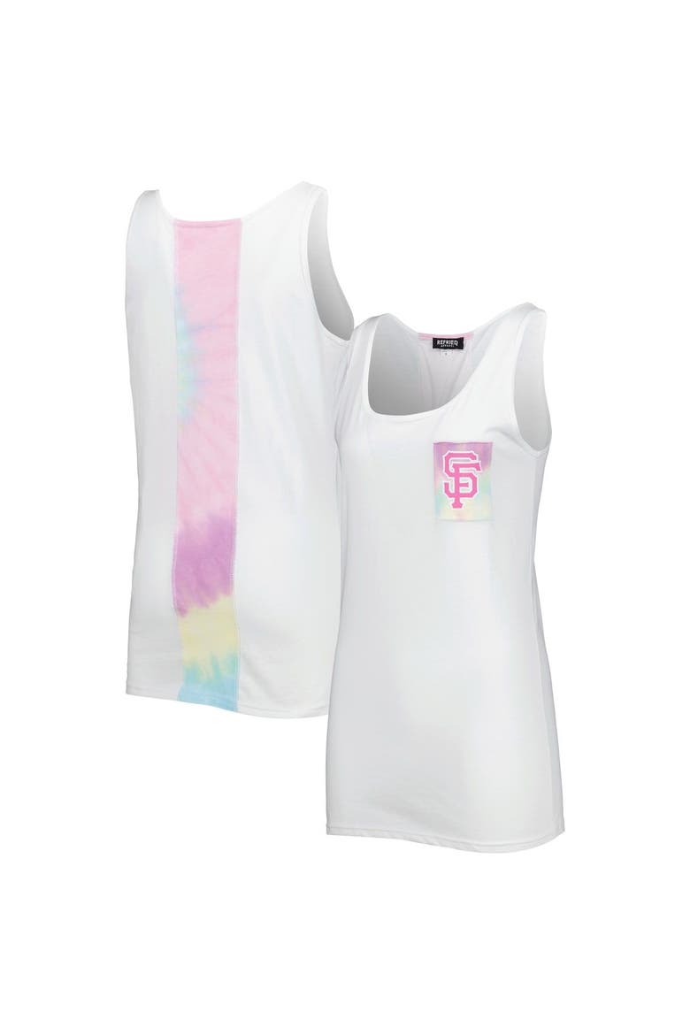 Women's Refried Apparel White San Francisco Giants Tie-Dye Tank Top, Main, color, White