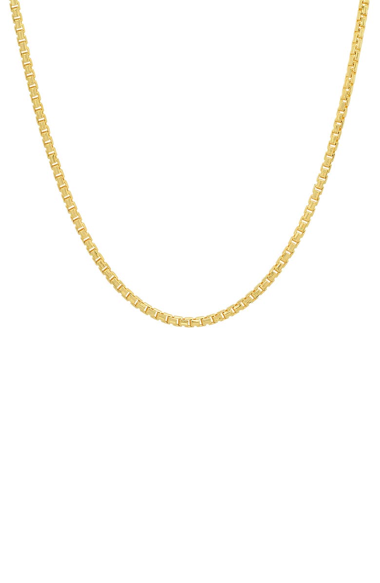 Queen Jewels 14K Yellow Gold Round Box Chain Necklace, Main, color, Gold