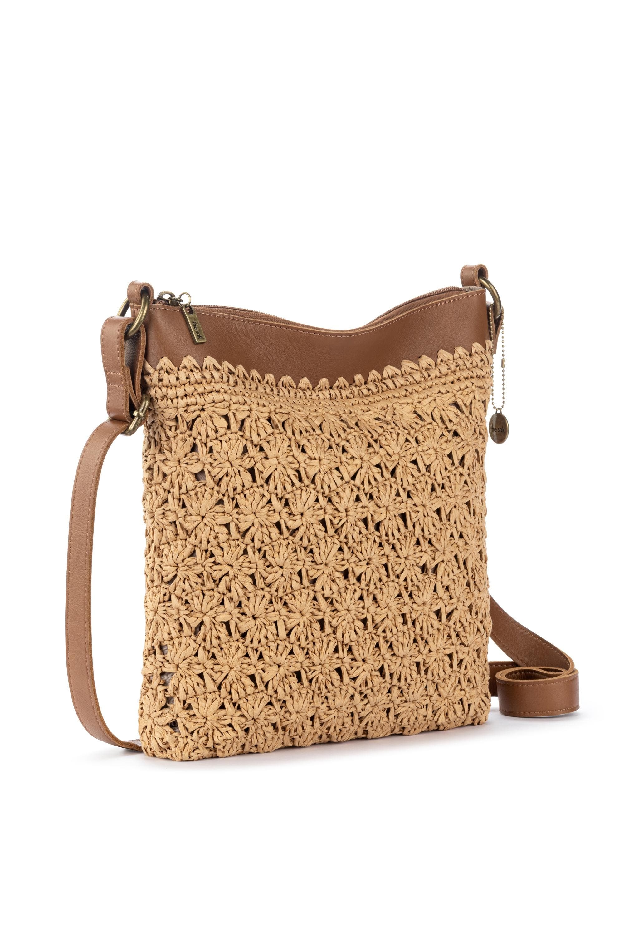 Lucia Crossbody Leather Bag, Alternate, color, Natural Primrose Straw
