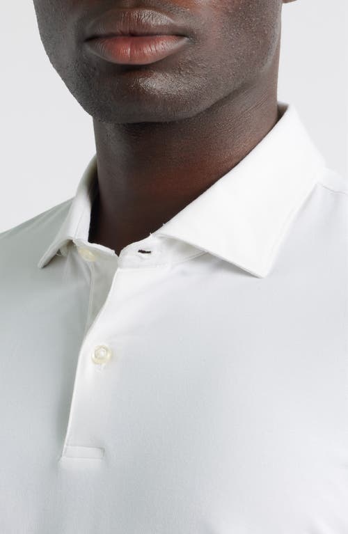 Johnnie-o Idris Top Shelf Long Sleeve Polo In White