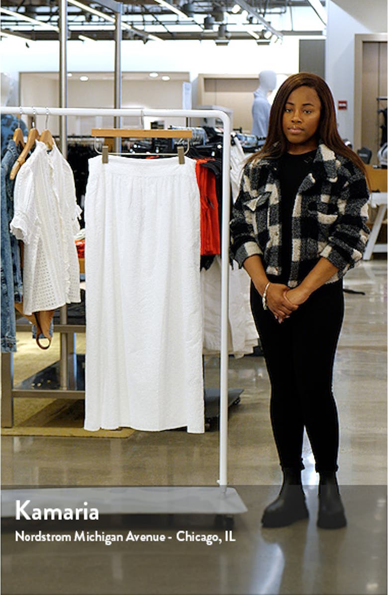 Catalina Embroidered Eyelet Cotton Maxi Skirt, sales video thumbnail