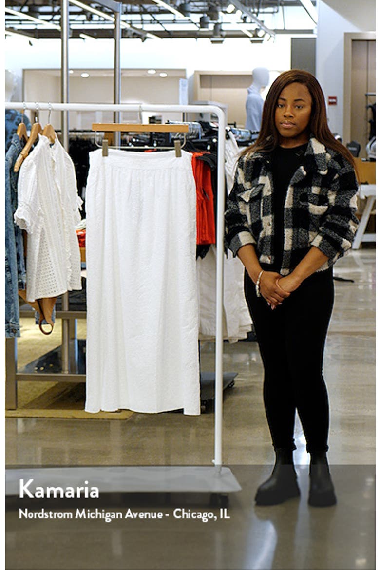 Catalina Embroidered Eyelet Cotton Maxi Skirt video