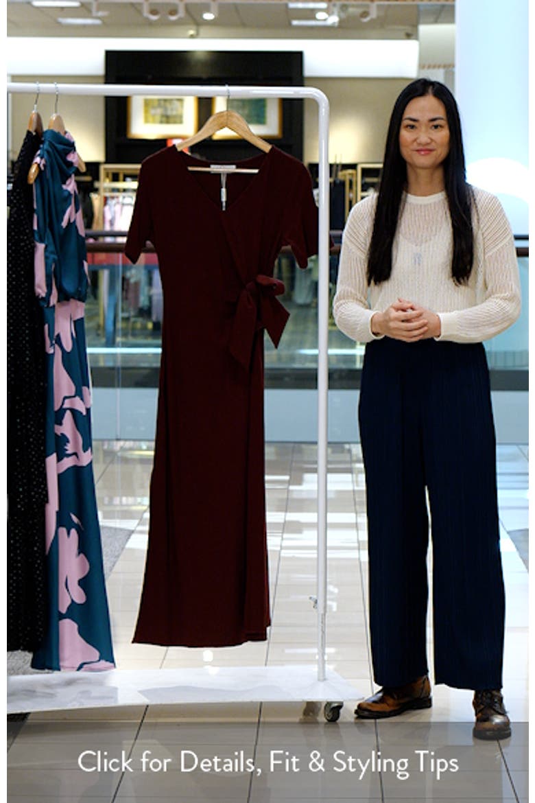 Asha Short Sleeve Tie Waist Midi Dress video