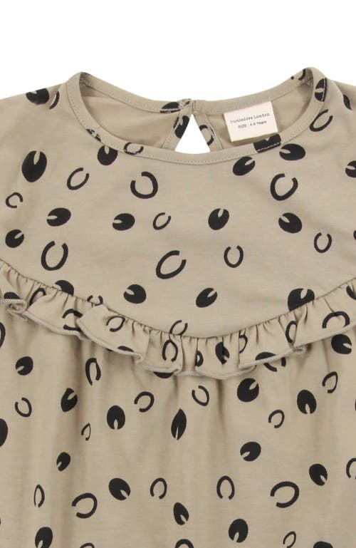 Turtledove London Kids Organic Cotton Equestrian Print Dress In Nude