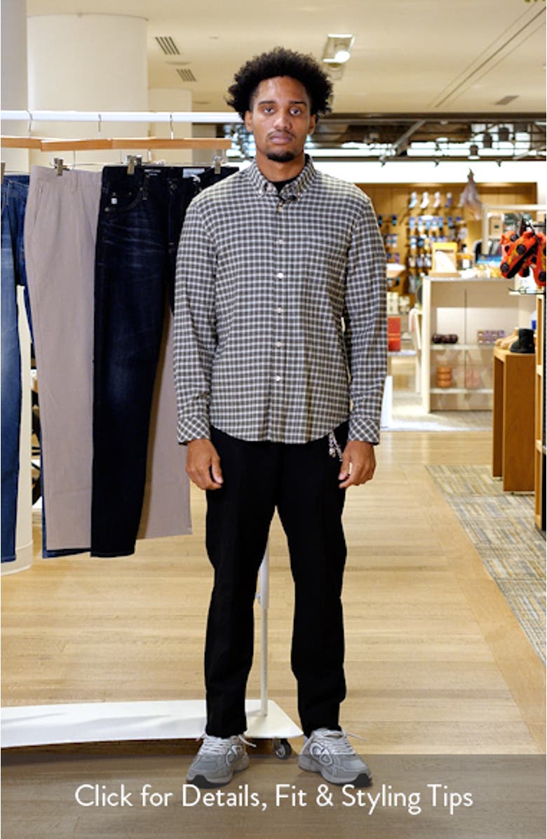 Vance Check Cotton Blend Button-Down Shirt, sales video thumbnail