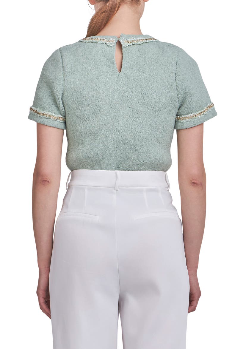 Chain Accent Knit Top, Alternate, color, SAGE