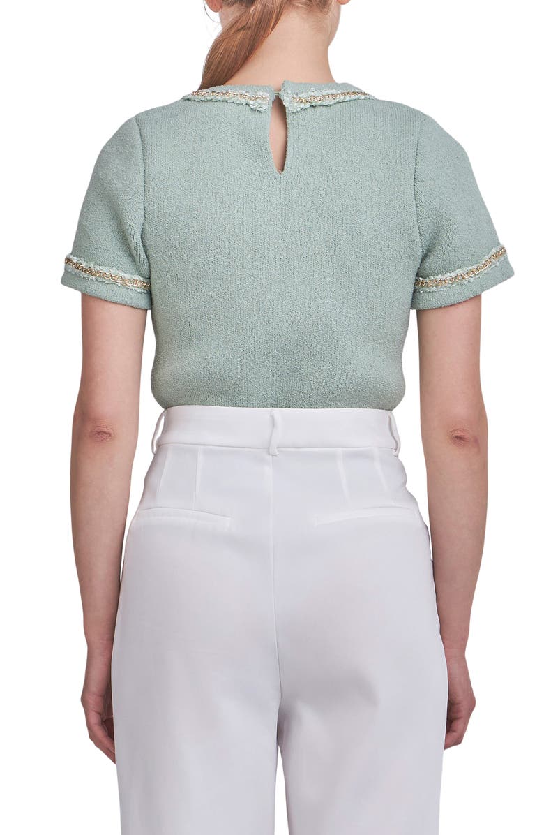 Endless Rose Chain Accent Knit Top, Alternate, color, Sage