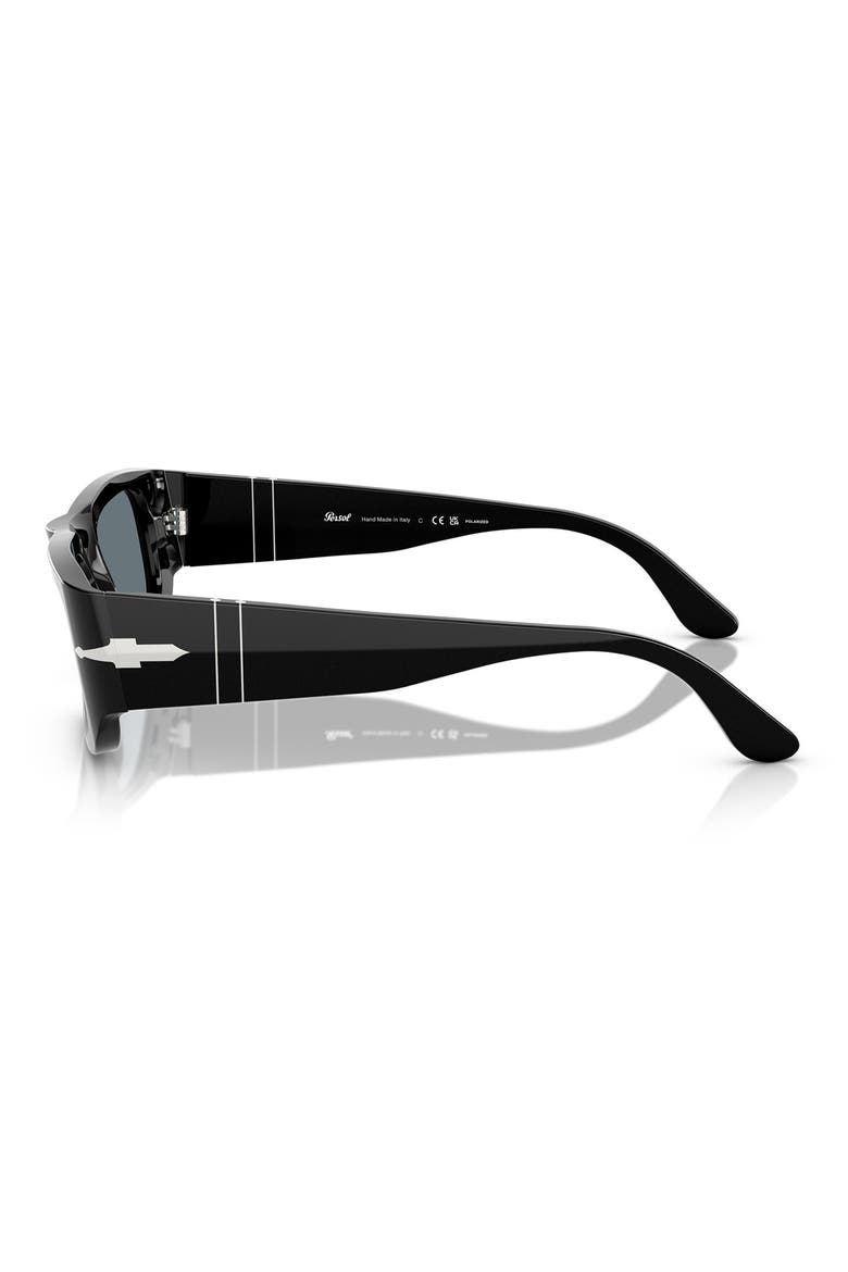 55mm Polarized Pillow Sunglasses, Alternate, color, BLACK
