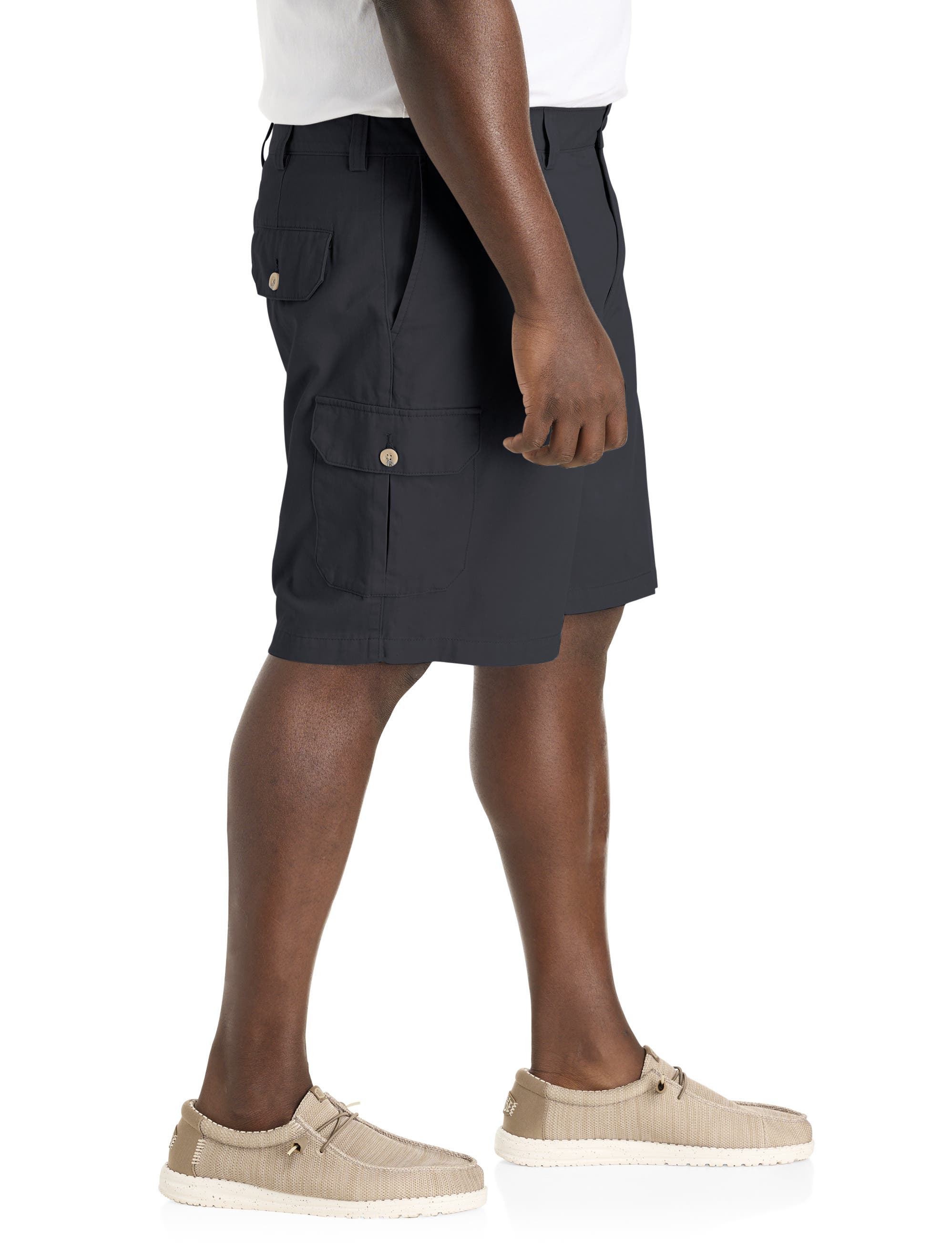 Harbor Bay by DXL Big & Tall Continuous Comfort Cotton Cargo Shorts ...