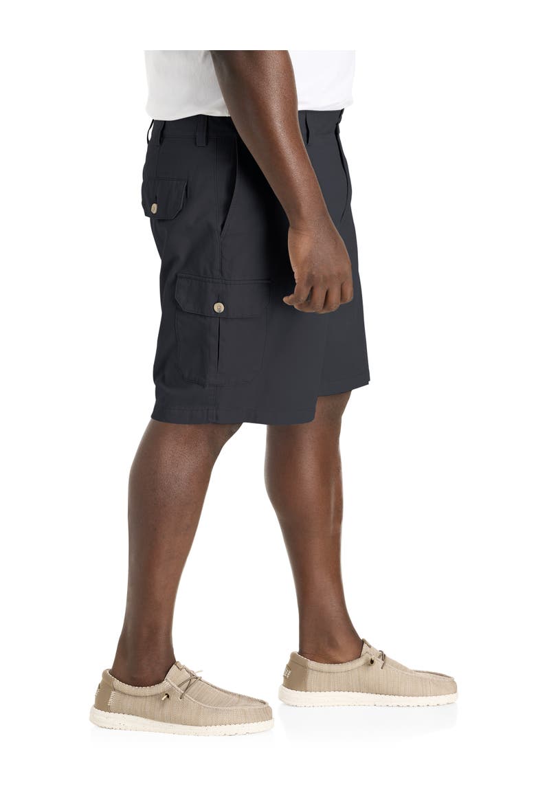 Big & Tall Continuous Comfort Cotton Cargo Shorts, Alternate, color, BLACK