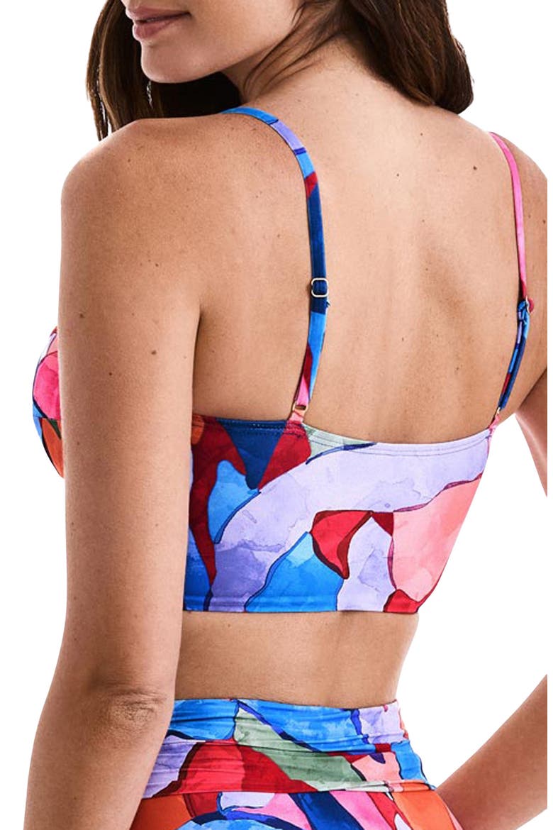 Jamie Cross Front Longline Bikini Top, Alternate, color, EDEN