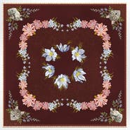 Matty Miller Studio 100% Silk Scarf Lupine - Wolf Wildflower Pattern