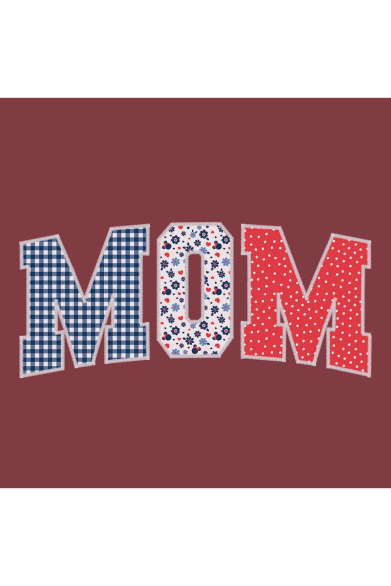 Men's Minnie Mouse Mom Three Collegiate Patterns  Graphic T-Shirt, Alternate, color, Brick